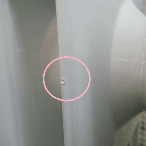 板金部品の塗装不良